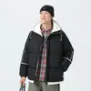 Chaqueta Juvenil Estilo Coreano para Hombre con Mangas Descubiertas Sudadera de Estudiante de Moda para Pareja Casual Holgada