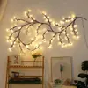 Nuevas luces LED de rama transfronterizas, luces de ratán, atmósfera de flor de cerezo, decoración de interiores, luces con forma que se pueden doblar, iluminación de ambiente
