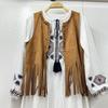 Novo Estilo Noroeste Yunnan Xinjiang Sanya Foto de Viagem Férias no Deserto Vestido Colete Estilo Étnico Retrô