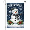Bandera de jardín navideña transfronteriza Tume, bola de Navidad de Papá Noel, bandera decorativa de ambiente festivo, hecha a medida según tu diseño