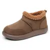 Botas Cortas de Felpa Engrosadas para Mujer de Invierno Casual Cómodas Resistentes al Desgaste Cálidas Zapatos de Madre Botas de Algodón para Nieve Slip-on