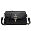 Bolsas Femininas Transfronteiriças Novo Estilo Versátil Couro Macio Bolsas de Ombro Texturizadas para Senhoras de Meia-Idade Bolsas Transversais Atacado