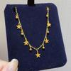 2025 Nuevo Exquisito y Más Fácil para Combinar Collar con Colgante de Estrella Pentagrama Punto Diamante Cadena Clavícula Femenina Ligera Lujosa de Alta Gama para Mujer