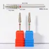 Cabezal de diamante redondo de 4.0 mm para fresado de uñas pre-tratamiento espiral empujador fachada cónico cabeza plana cabezal de fresado de uñas