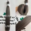 FR trenza fácil Retardante de llama Baja temperatura Seda Trenzas sucias Gradiente marrón gris Venta caliente rusa Trenzas esponjosas suaves