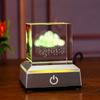 Nubes de Cristal Gota de Lluvia Creativo Tridimensional Tallado Interior Decoración de Escritorio Curativo Regalo de Cumpleaños para Niñas para Enviar a Novios a Niños