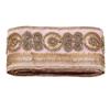 Encaje bordado de hilo de oro para comercio exterior transfronterizo, encaje étnico vintage, accesorios de ropa, accesorios de cinturón, en stock, venta al por mayor