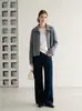 Cárdigan de punto con solapa de cremallera estilo retro para mujer, otoño/invierno 2026 nuevo abrigo suéter gris suave elegante estilo coreano