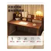 Escritorio con estantería, mesa integrada, escritorio de computadora, escritorio de oficina moderno simple, escritorio de estudio para estudiante montado en la pared para dormitorio de apartamento pequeño