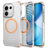 Funda magnética para teléfono con patrón de ondas adecuada para Oppo Reno16Pro, Reno16 transparente anti-caídas, Reno16F funda protectora