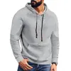 Comércio Exterior Transfronteiriço Estilo Americano Novo Tamanho Europeu Moletom Casual Masculino Jacquard com Capuz Xadrez e Bolsos Grandes