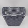 Cesta de Lingote Dianteira para Bicicleta Carro Elétrico Estrutura de Plástico Trançado Cesta tipo Rattan Cesta de Passeio com Tampa