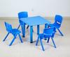 Escritorios y sillas para jardín de infantes, mesa cuadrada de plástico grueso para niños, mesa cuadrada para comedor de bebés, mesa cuadrada para clases de capacitación y aprendizaje