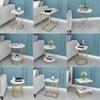 Sofá de mármore nórdico Mesa lateral moderna simples luz de luxo mesa de centro móvel estrutura de armazenamento mesa de cabeceira mesa de canto pequena