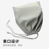 Bolsa de Almacenamiento de Terciopelo Gris para Auriculares, Joyería, Bolsa de Microfibra, Bolsita con Cordón para Pendientes, Bolsa de Terciopelo con Cordón Estilo Simple