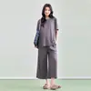 Moda Gestante Primavera e Verão Novos Calças de Gestante Finas Camiseta de Gestante Feminina Conjunto Casual de Gestante Solto Tamanho Grande Emagrecedor