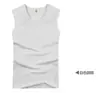 Camiseta regata masculina 40 fios de algodão penteado, Roupa íntima 100% algodão, Camiseta de baixo esportiva, Roupa íntima 100% algodão, Camiseta de alças largas para base, Primavera e Verão