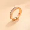 Anillo de Acero Inoxidable Transfronterizo, Anillo de Alta Gama, Moderno, Versátil, Lujo Ligero, Elegante, Anillo Estrellado de Zirconia para Mujer