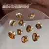 Decorações K9 para nail art, cor de caramelo, fundo aberto, empilháveis, outono/inverno, estilo Melard, quadrado robusto, formato de ovo de pombo, bolinhas de strass feitas à mão para decoração de unhas