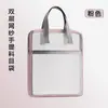 Bolsa de Malla Doble Capa al por Mayor en Stock, Gran Capacidad, Bolsa Transparente Simple para Documentos A4, Almacenamiento para Clasificación de Libros de Texto Escolares