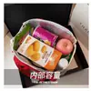 Bolsa de Almuerzo de Papel de Aluminio Engrosado con Asa, Bolsa Bento Pequeña con Forma de Casa para Oficinistas, Caja de Almuerzo Grande, Bolsa Térmica Portátil de Alto Valor Estético