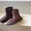Botas western estilo retrô, com aspecto desgastado, para crianças, coleção outono/inverno, botas Martin infantis, botas para meninas, botas de equitação para meninos, botas de couro