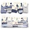 Calcetines de algodón gruesos de otoño e invierno para ratón de seis dedos, para niños de 1 a 15 años, calcetines de algodón absorbentes de sudor, calcetines de algodón con oso de dibujos animados, calcetines casuales de caña alta