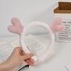 Coreano Outono e Inverno Natal Pelúcia Elk Horn Headband Maquiagem Lavar Menina Festa Infantil Festa Bonito Faixa de Cabelo