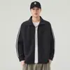 Moletom masculino com zíper e gola alta, cor sólida, jaqueta casual retrô estilo japonês, nova coleção outono 2026, moderno
