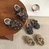 Sapatos Mary Jane de Bolinhas Retrô 2026 Outono Novo Cor Blocada Francesa Sapatos Baixos Simples Laço Lã Bico Redondo Sapatos Femininos