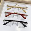 Gafas presbópicas sin montura para negocios con cambio de color fotosensible con veta de madera, ciencia y tecnología, populares en línea, montura para gafas de directo