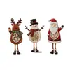 Figurillas de madera navideñas más vendidas transfronterizas: Papá Noel, muñeco de nieve y renos - perfectos para crear un ambiente festivo en tu escritorio y como regalo de Navidad