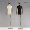 Tienda de ropa estilo coreano accesorios para maniquíes soporte para colgante de metalizado de medio cuerpo estante para manos soporte de exhibición de cuerpo humano maniquí para hombre