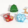Venta caliente transfronteriza Navidad tamaño pequeño lentejuela delgada Flash clip moda lindo Papá Noel copo de nieve media corbata garra para el cabello