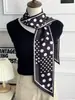 Bufanda Angosta Larga de Seda Sintética Estilo Nuevo para Mujer Versátil Pañuelo para el Cabello de Primavera y Otoño Estilo Coreano Bufanda para el Cuello Cinta de Corbata