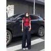 Jeans Azules Oscuros de Pierna Recta para Mujer, Tendencia Otoño e Invierno 2025, Nuevos Pantalones de Pierna Ancha de Cintura Alta, Ajuste Holgado, Adelgazantes, Caída Suelta