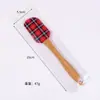 Espátula de Silicona Transfronteriza de Amazon con Mango de Madera, Espátula Color Crema, Espátula Navideña, Cuchillo Mezclador para Mantequilla, Espátula para Hornear