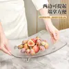 Plato de frutas para mesa de centro de sala, adorno creativo para almacenamiento de bocadillos y dulces, lujo ligero, gama alta, alto valor estético, bandeja transparente para frutas secas