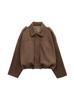 Ropa Femenina Transfronteriza Europea y Americana 2025 Principios de Primavera Nueva Moda Gamuza Estilo Casual Versátil Casual Simple Chaqueta Aviador