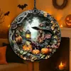 Amazon Mais Vendido Halloween Caveira Fantasma Teia de Aranha Placa de Porta de Madeira Pingente de Decoração de Casa de Madeira