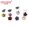 Zircón de Forma de Flor de Ciruelo de Color 5A Piedra Suelta Zirconia Pentagonal Gema Artificial con Parte Posterior Puntiaguda Cz Venta Directa de Fábrica Mayorista