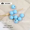 Acessórios para Joias DIY Contas Redondas de 14mm Contas de Madeira Coloridas Acessórios Contas Soltas Contas Redondas Versátil Flor de Sapato Contas Corrente para Celular Feita à Mão