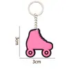 Patines Rosas Barbie Accesorios Transfronterizos Llavero de Dibujos Animados Llavero de Goma Blanda de PVC Colgante para Bolso Pequeño Regalo