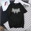 Transfronterizo 2025 Verano Nuevo Camiseta Gótica Holgada Estampado de Letras Mismo Estilo para Hombres y Mujeres Camiseta Casual de Manga Corta