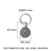 Nuevo Colgante de Bolita Colgante Pequeño con Patrón Retro de Plata Esterlina S925 DIY Pulsera de Cuerda con Cuentas Accesorios de Plata
