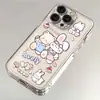 Funda para teléfono Rabbit Apple 17PROMAX iPhone16/15/14 Space Case 13/12 Dibujos Animados Anti-caída