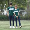 Uniforme escolar para alunos do ensino fundamental terno de calça curta de manga curta de verão conjunto de duas peças Estilo Esportivo College roupas para fotos de formatura roupas de classe do ensino fundamental roupas de verão