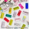 2*4mm Retangular Manicure Colorido Fundo Plano Formato Especial Decoração de Manicure Material para Unha Usável Diamante de Manicure Xiaohongshu