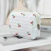 Bolsa de Cosméticos Acolchada de Algodón Transfronteriza, Gran Capacidad, Elegante Bolsa Cuadrada Pequeña, Bolsa para Guardar Auriculares, Cables de Datos y Toallas Sanitarias