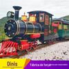 Área cênica Pastoral Antique Track Train Internet Celebrity Electric Excursion Train Outdoor Track Train Equipamento de diversão